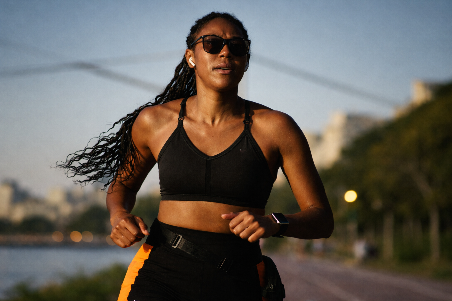 Atleta em treino com atividade sincronizada